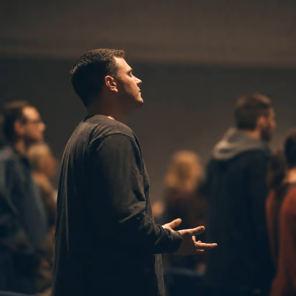 The River congregation worshipping together