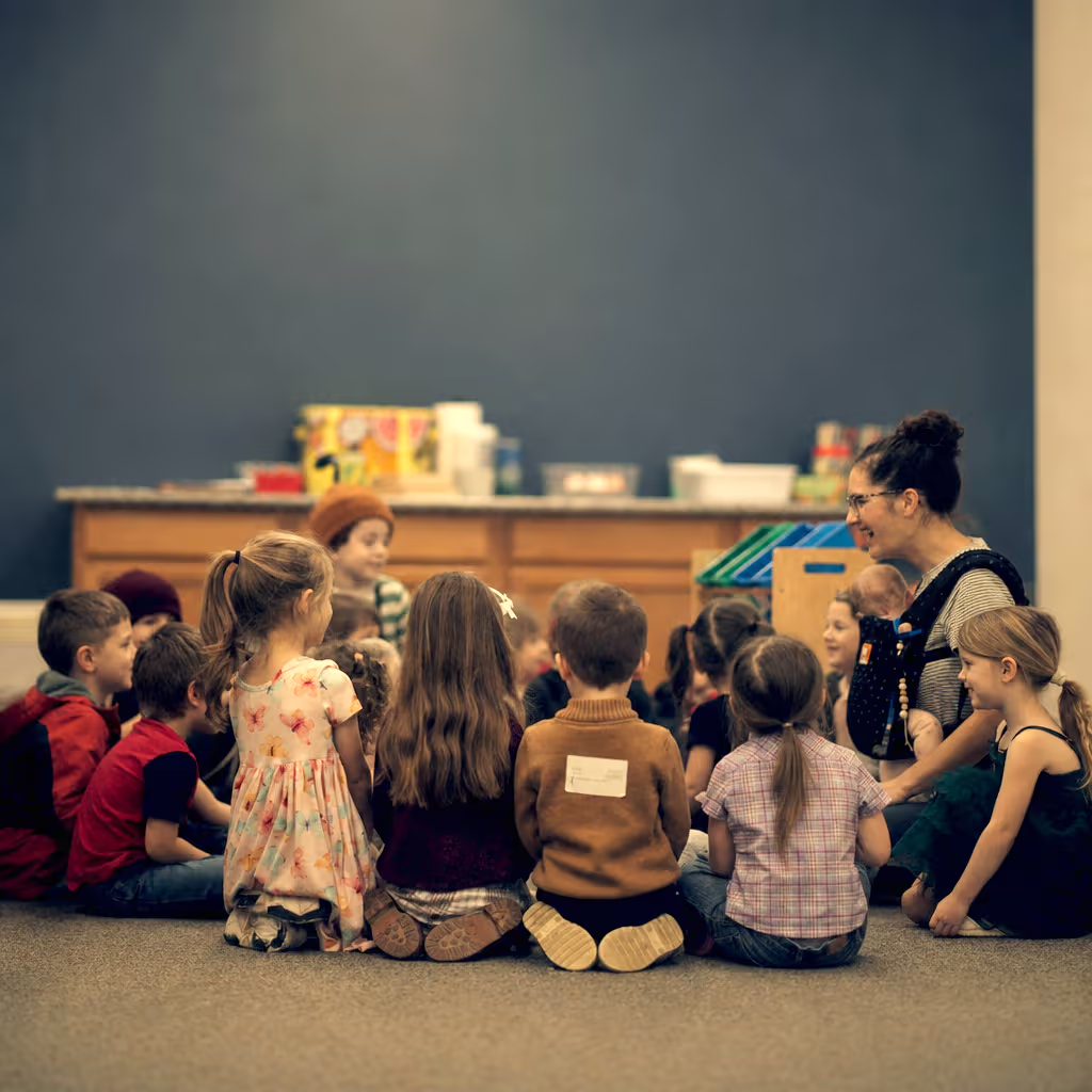 Kids playing and learning together at The River Church